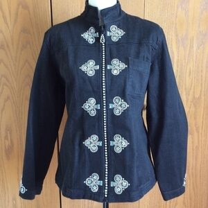 Christine Alexander Denim Embellished Jacket Sz-M